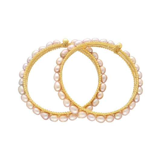 J Pearls Unique Pearl Bangles - Swadesiicart