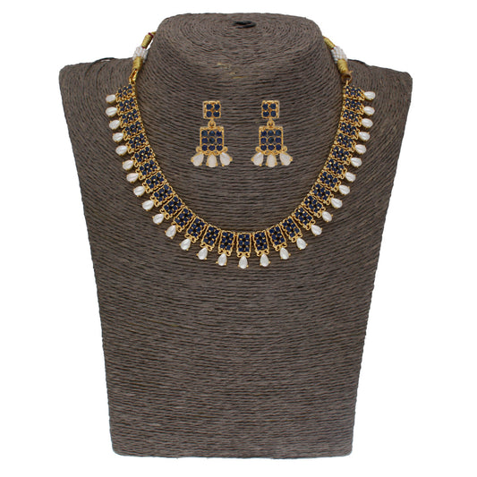 J Pearls Floral Pearl Necklace - Real Pearl Jewelry | Swadesiicart