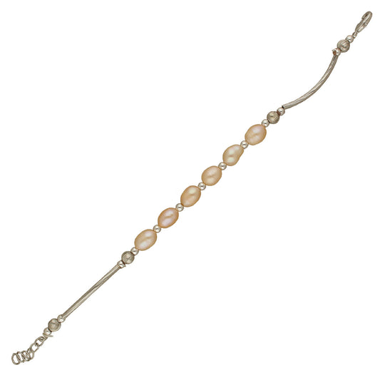 J Pearls Zivah 1 Line Pearl Bracelet - Swadesiicart