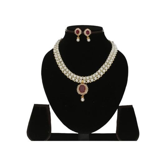 J Pearls Falak 2 Lines Pearl Necklace