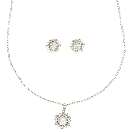 J Pearls Modern 925 Silver Pendant Set