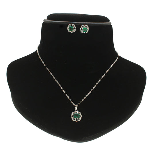 J Pearls Luxury 925 Sterling Silver Pendant Set