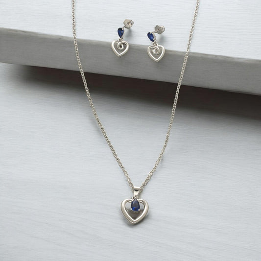 J Pearls Unique 925 Sterling Silver Pendant Set