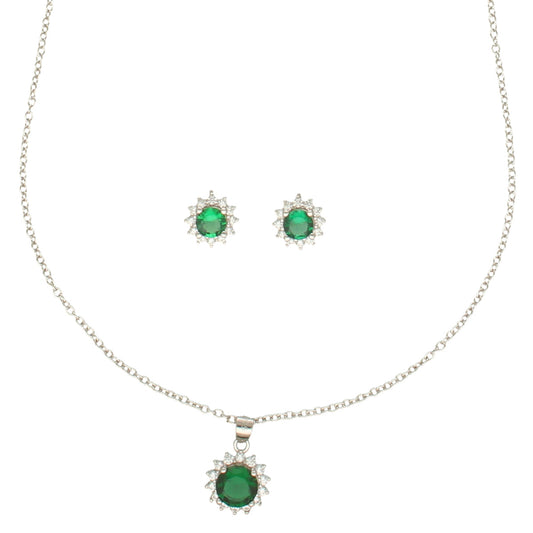 J Pearls Contemporary 925 Silver Pendant Set