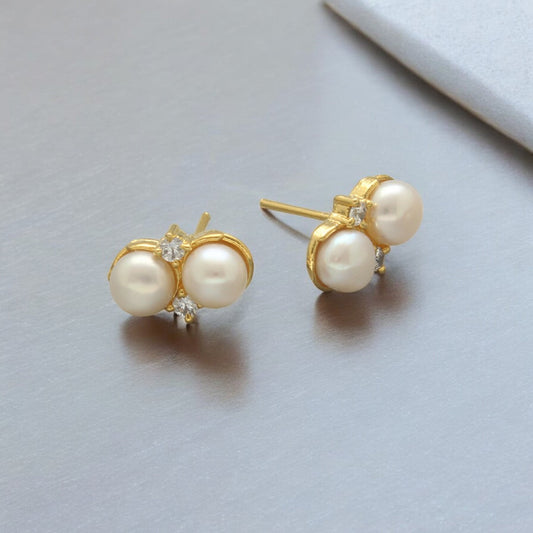 J Pearls Tanay Pearl Earrings Pack 4 - Swadesiicart