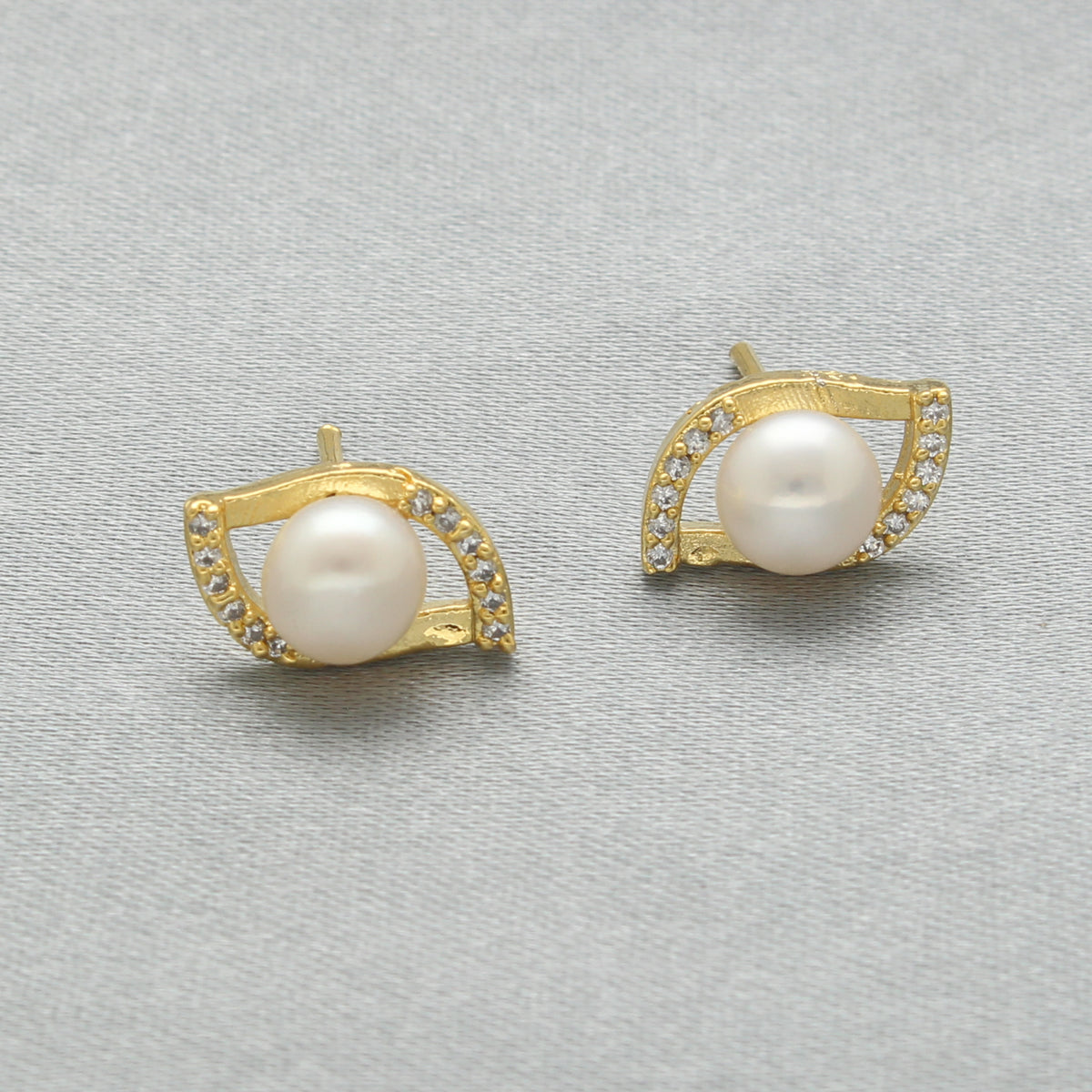 J Pearls Tanay Pearl Earrings Pack 4 - Swadesiicart
