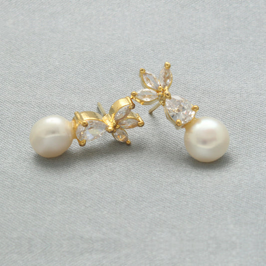 J Pearls Hansin Pearl Earrings Pack 3 - Swadesiicart