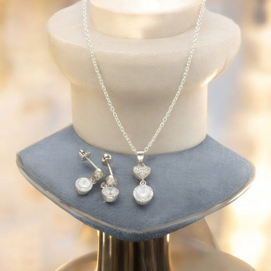 J Pearls Adora 925 Silver Pendant Set | Swadesiicart