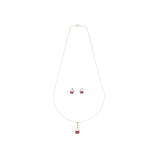 J Pearls Roye 925 Silver Pendant Set