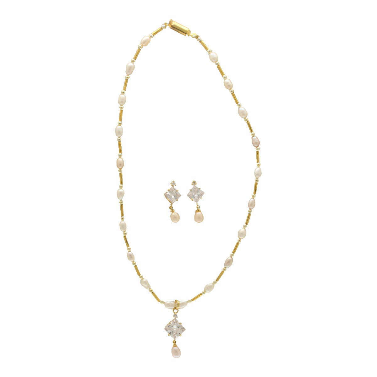J Pearls Elysian Pearl Pendant Set | Swadesiicart