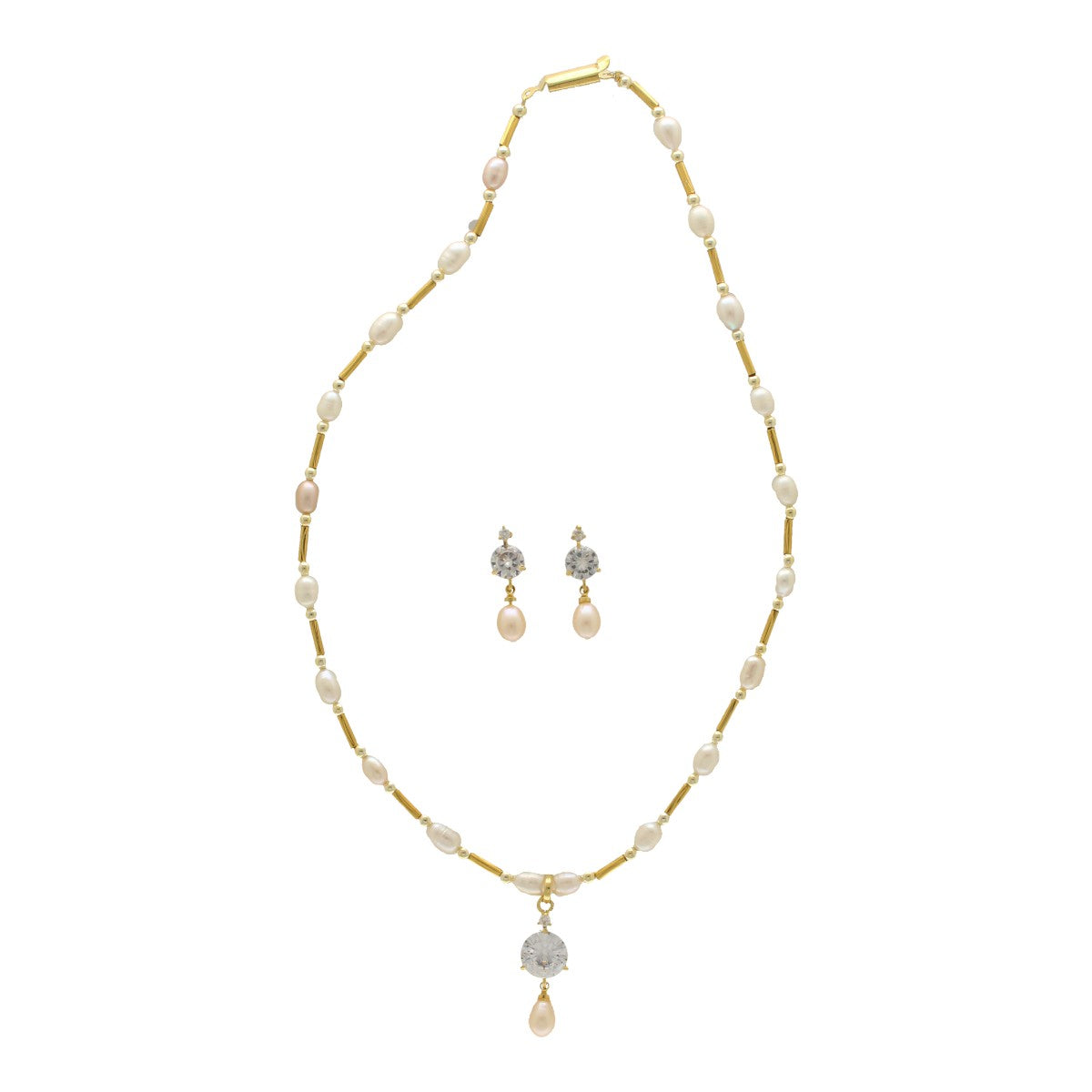 J Pearls Remy Pearl Pendant Set | Swadesiicart