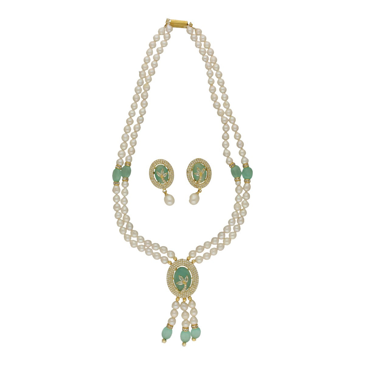 J Pearls Opal Pearl Set - Swadesiicart