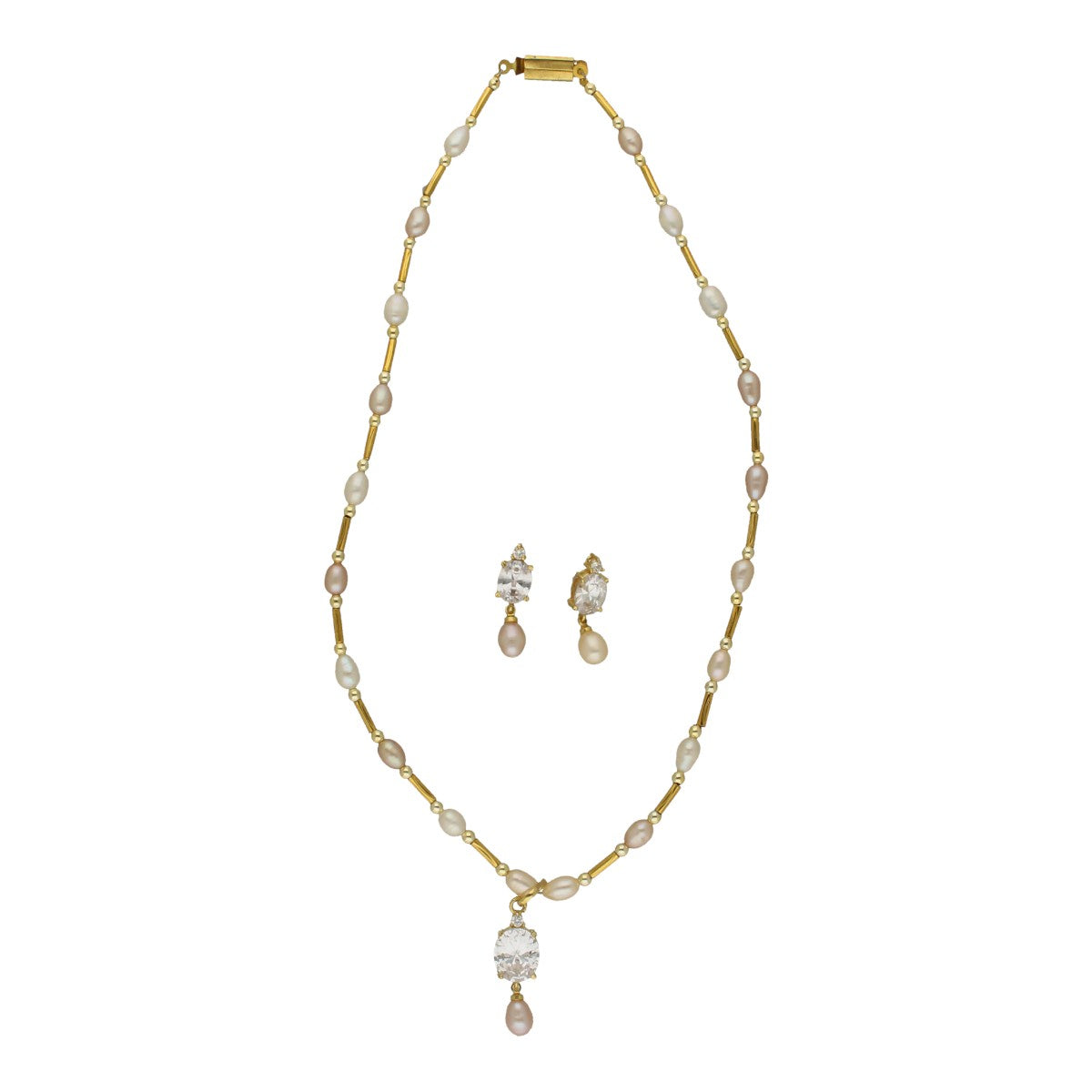 J Pearls Jeeval Pearl Pendant Set | Swadesiicart
