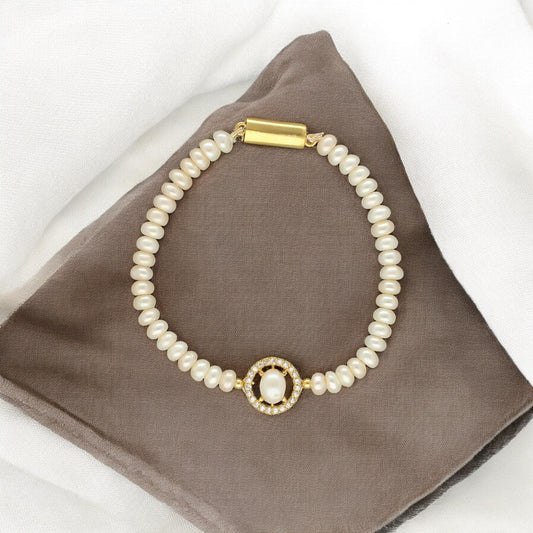 J Pearls Jyra Pearl Bracelet - Swadesiicart
