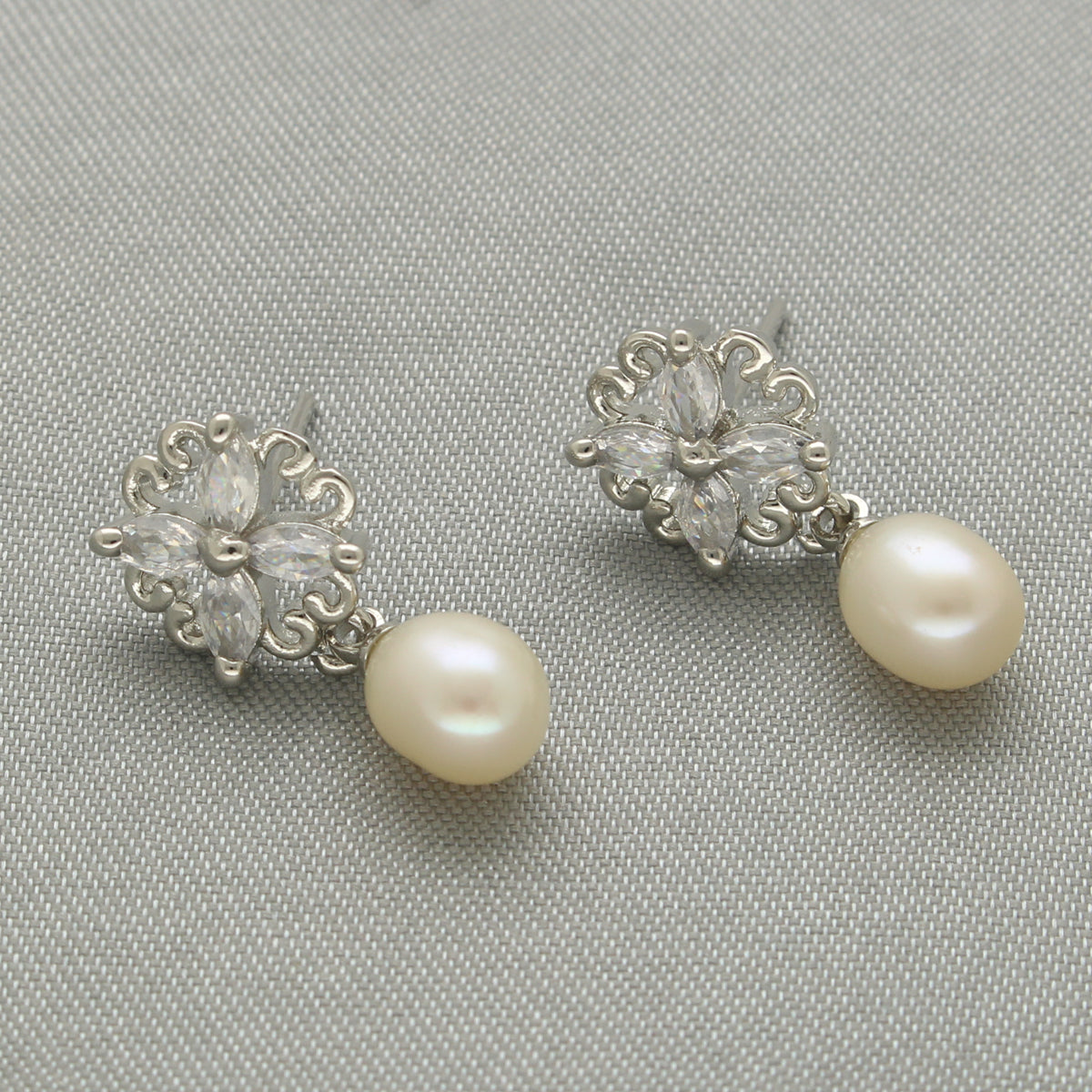 J Pearls Aroha Pearl Earrings - Swadesiicart