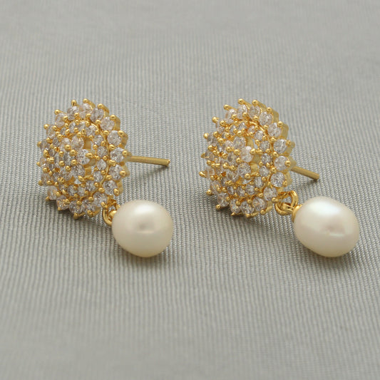 J Pearls Juvela Pearl Earrings - Swadesiicart