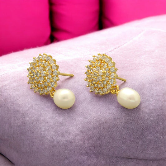J Pearls Juvela Pearl Earrings - Swadesiicart