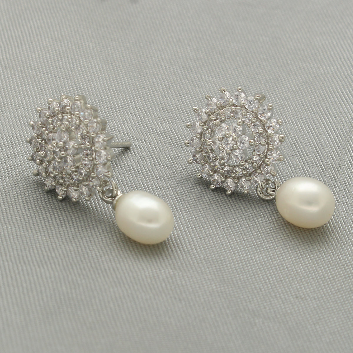 J Pearls Mirella Pearl Earrings - Swadesiicart
