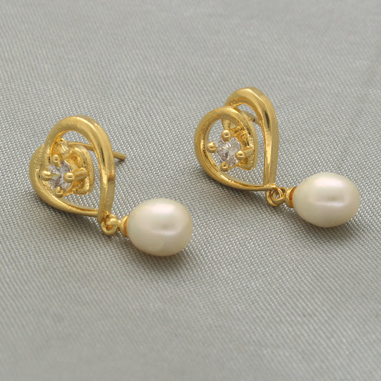 J Pearls Lovely Pearl Earrings - Swadesiicart