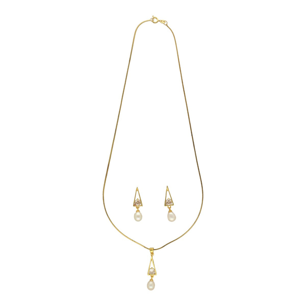 J Pearls Trellis Pearl Pendant Set | Swadesiicart