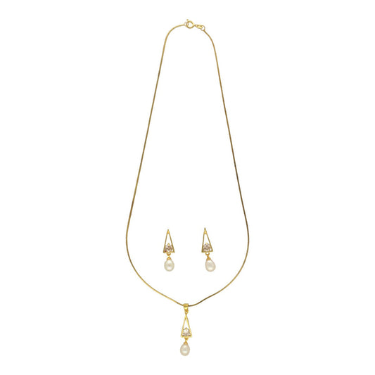 J Pearls Trellis Pearl Pendant Set | Swadesiicart