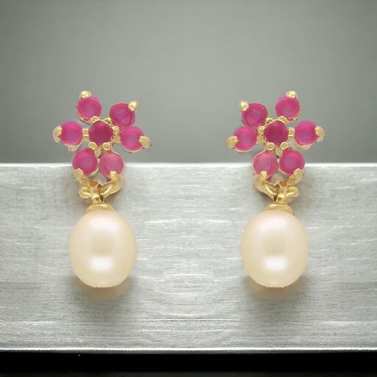 J Pearls Moonlit Combo Of 2Pair Earrings - Swadesiicart