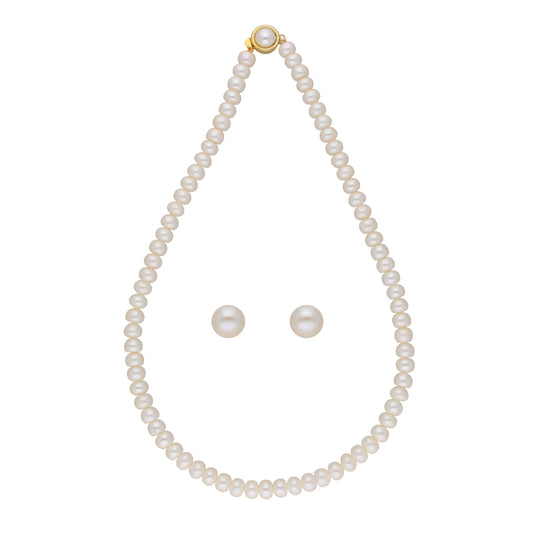 J Pearls Twisted 1 Line Pearl Necklaces - Real Pearl Jewelry | Swadesiicart