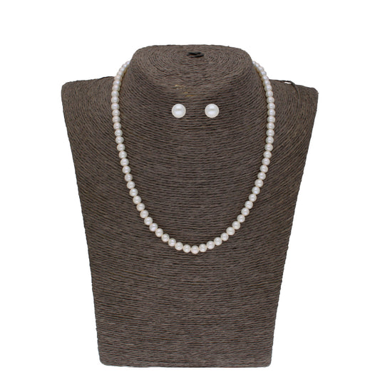 J Pearls Pratyusha 1 Line Pearl Necklaces - Real Pearl Jewelry | Swadesiicart