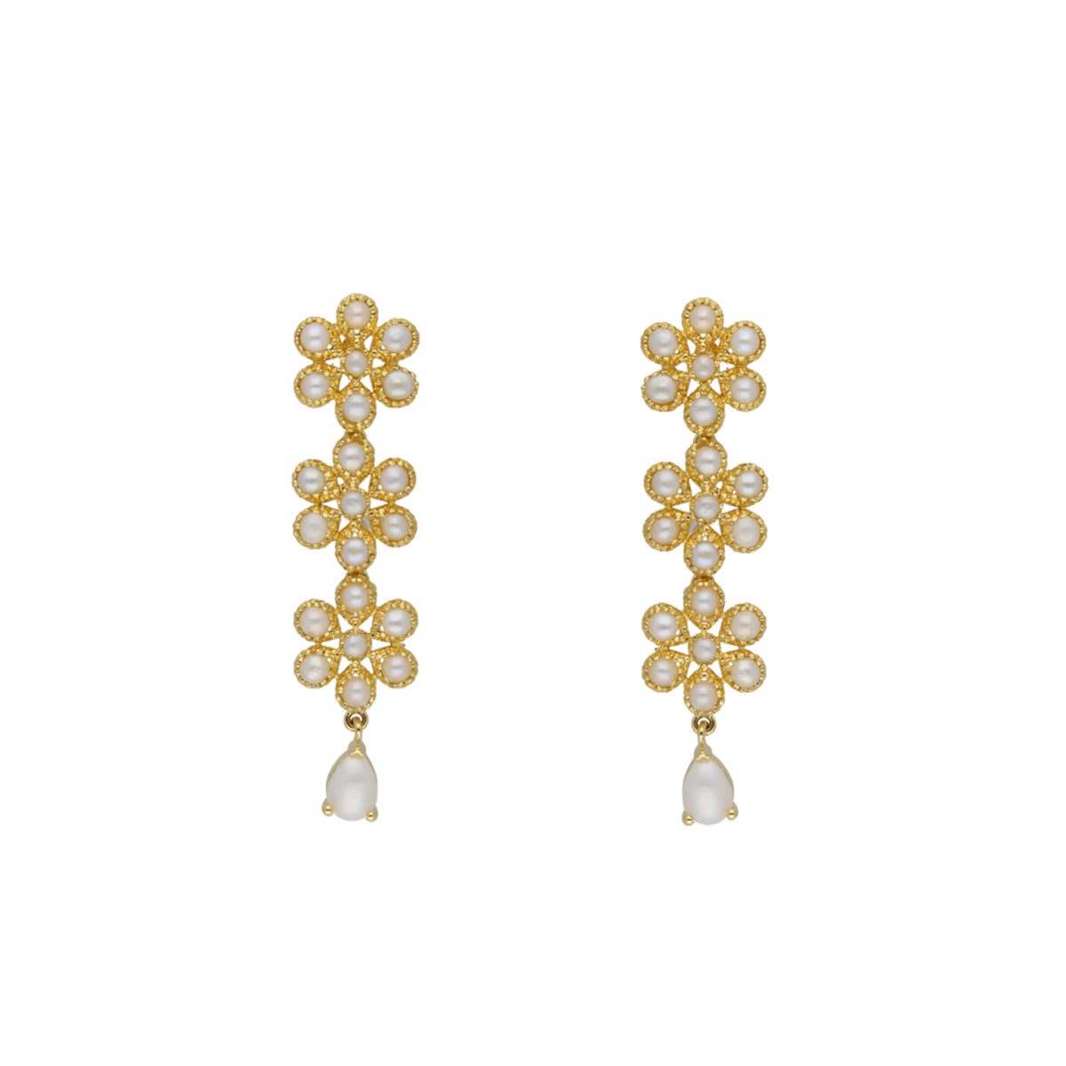 J Pearls Baasima 1 Line Necklace Set - Real Pearl Jewelry