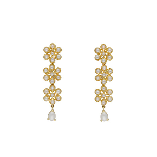 J Pearls Baasima 1 Line Necklace Set - Real Pearl Jewelry