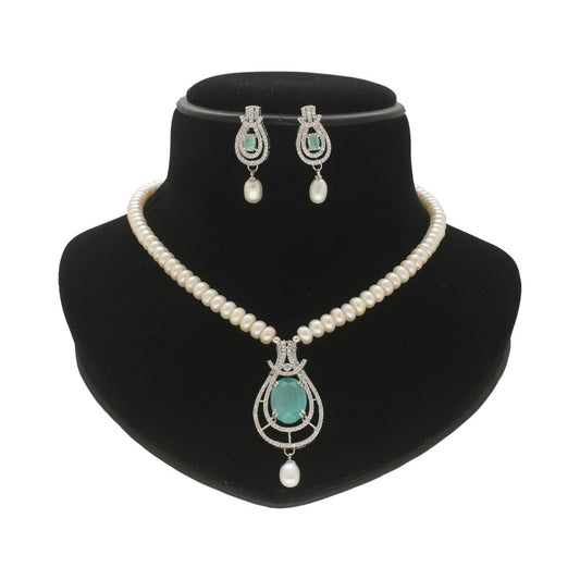 J Pearls Blossom Pearl Necklace Set - Swadesiicart