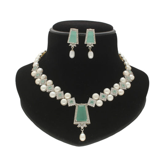 J Pearls Symphony Pearl Necklace Set - Swadesiicart