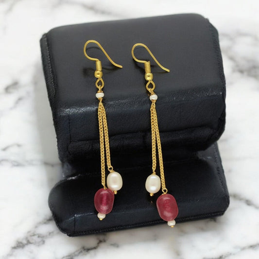 J Pearls Ancy Pearl Earrings - Swadesiicart