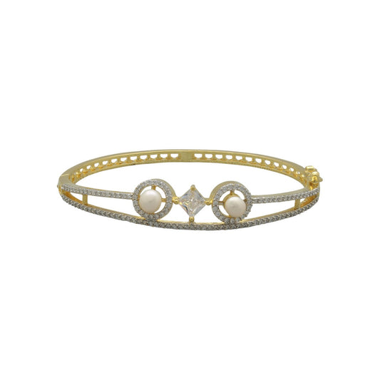 J Pearls Golden Tiara Pearl Bracelet - Swadesiicart