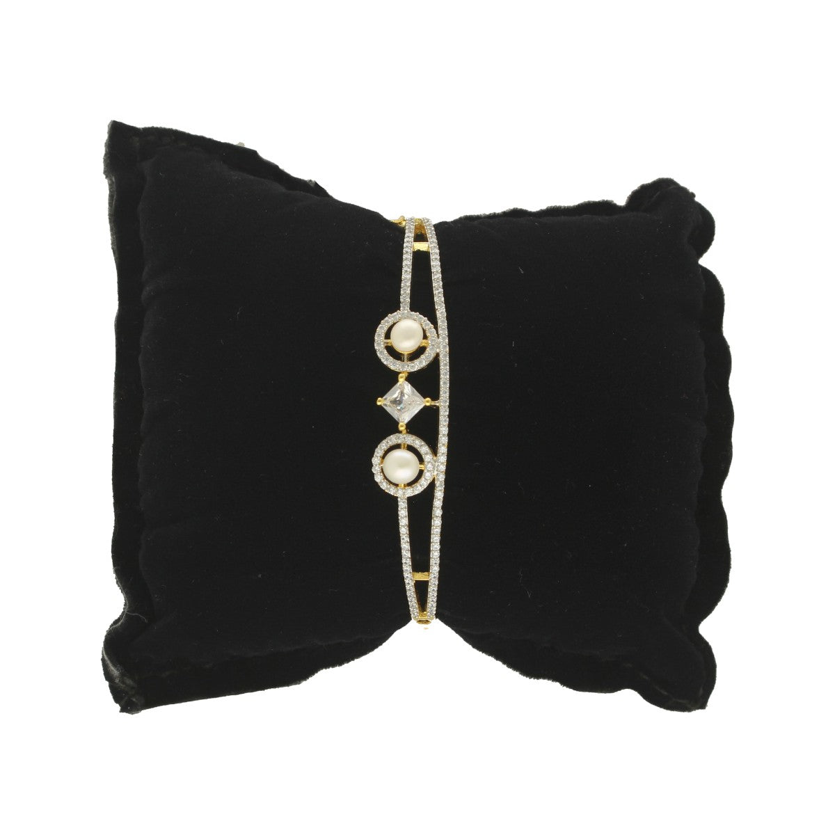 J Pearls Golden Tiara Pearl Bracelet - Swadesiicart