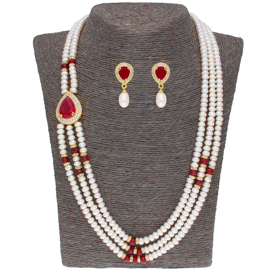 J Pearls Stunning 3 String Necklace Set - Real Pearl Jewelry - J Pearls