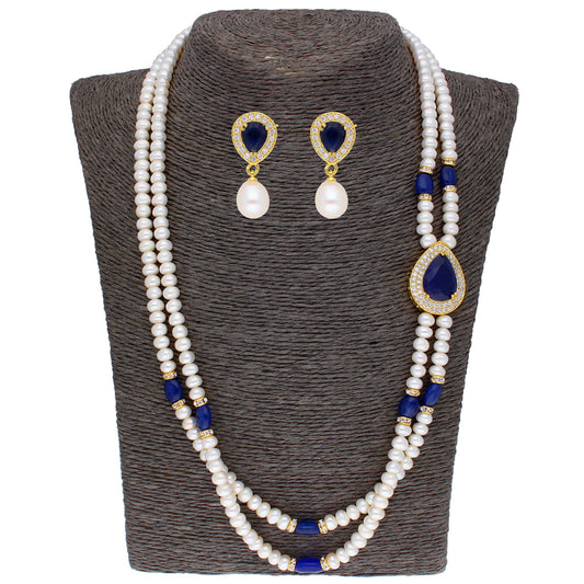 J Pearls Striking 2 String Necklace Set - Real Pearl Jewelry - J Pearls