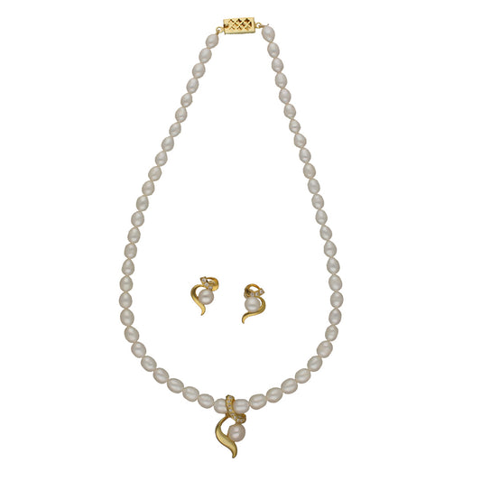 J Pearls Abha Pearl Pendant Set