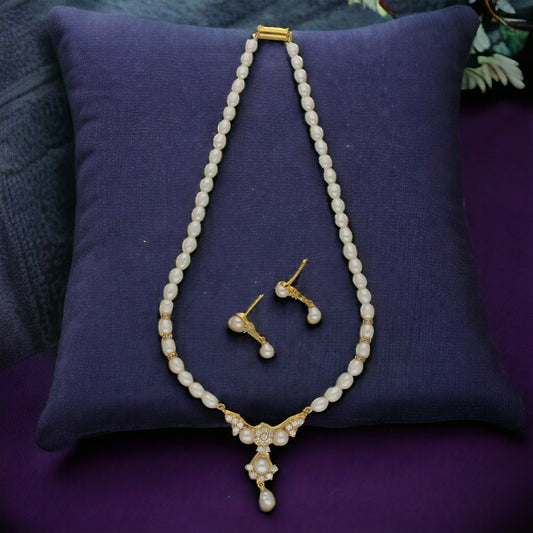 J Pearls Sanjitha Pearl Pendant Set | Swadesiicart