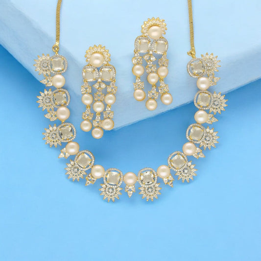 J Pearls Imperial Princess Pearl Set - Swadesiicart