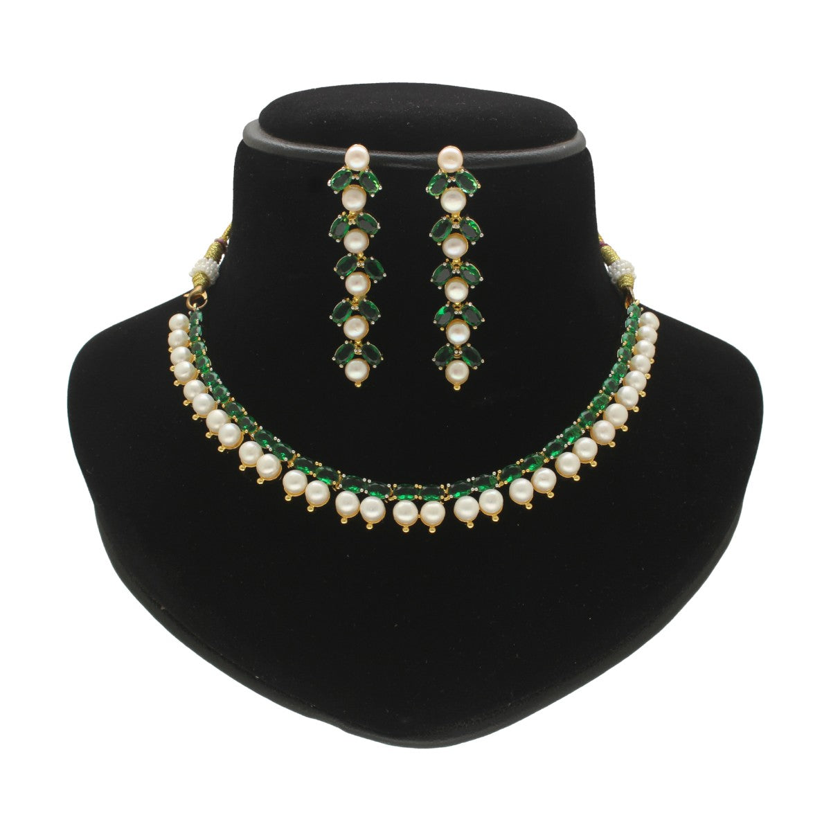 J Pearls Trellis Glory Pearl Set - Swadesiicart
