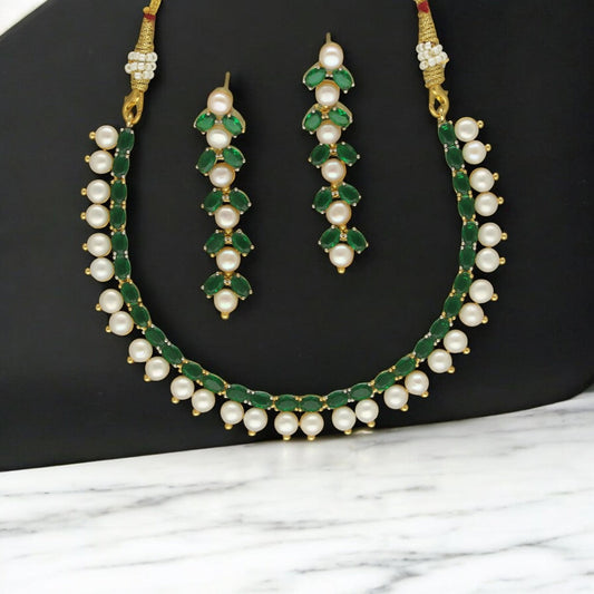 J Pearls Trellis Glory Pearl Set - Swadesiicart
