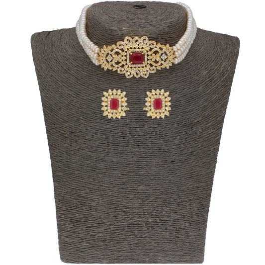 J Pearls Charming Pearl Choker - Real Pearl Jewelry | Swadesiicart