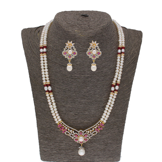 J Pearls Charming Pearl Necklace - Real Pearl Jewelry | Swadesiicart