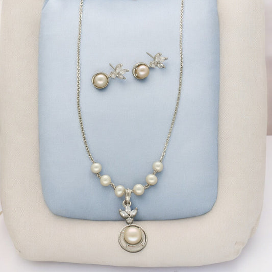 J Pearls Enchanting Pearl Chain Set - Swadesiicart