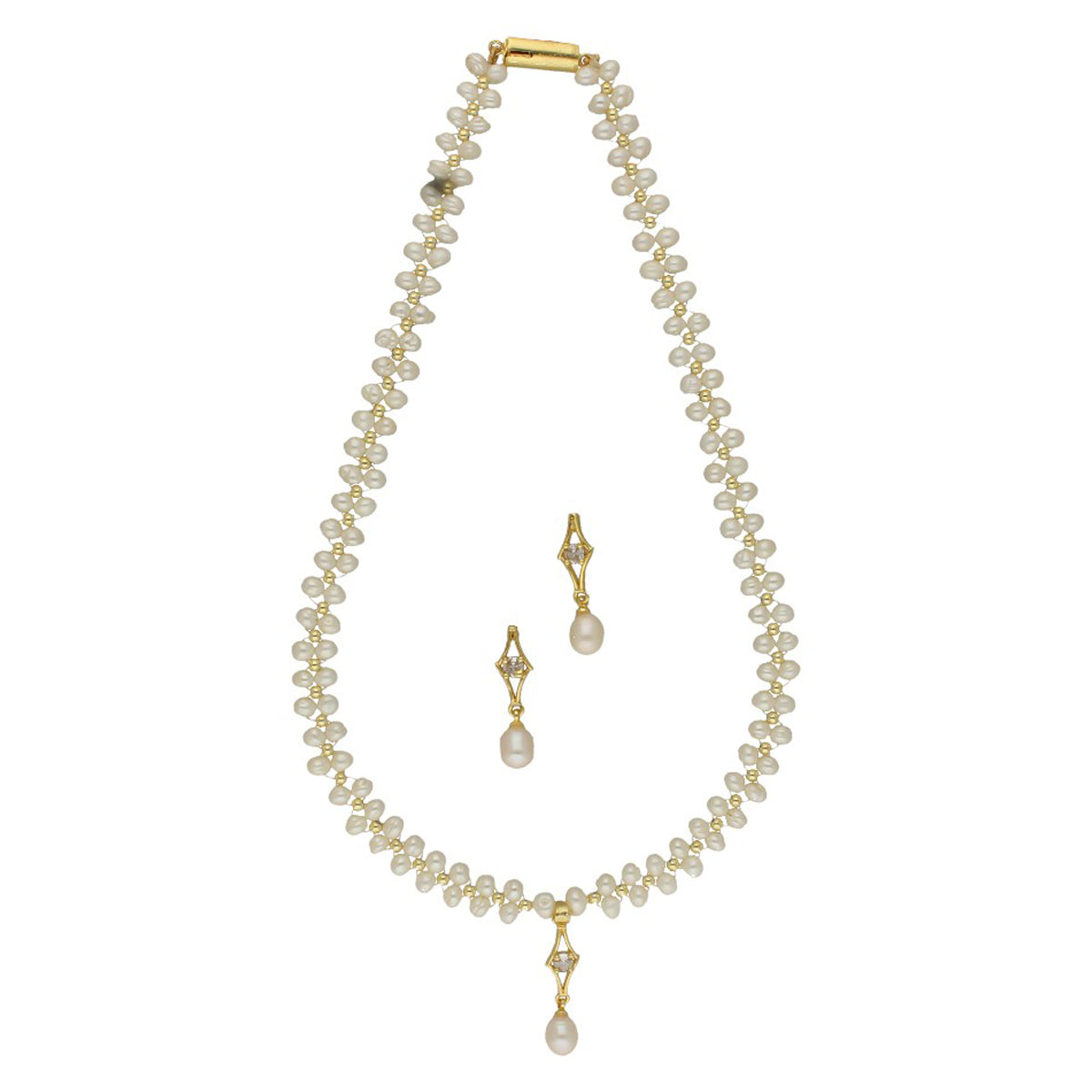 J Pearls winsome Pearl Necklace Set | Swadesiicart