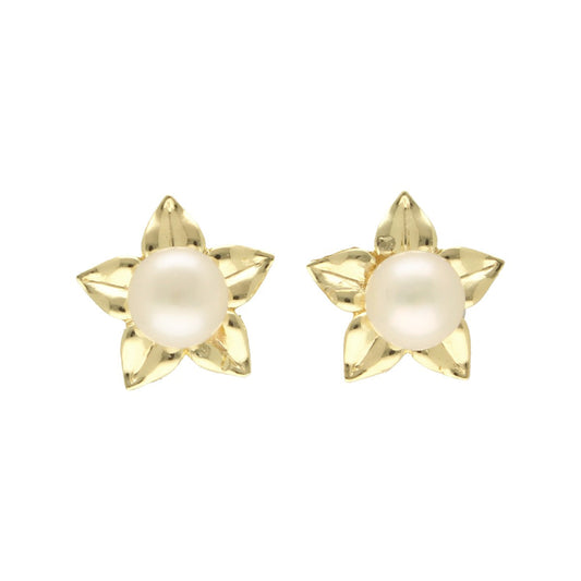 J Pearls Shinning Star Pearl Earrings - Swadesiicart