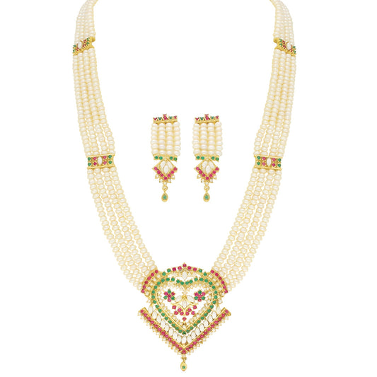 J Pearls Exclusive Rani Necklace Set