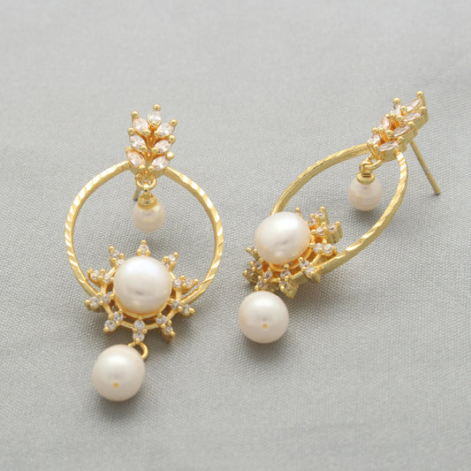 J Pearls Kashika Pearl Earrings - Swadesiicart