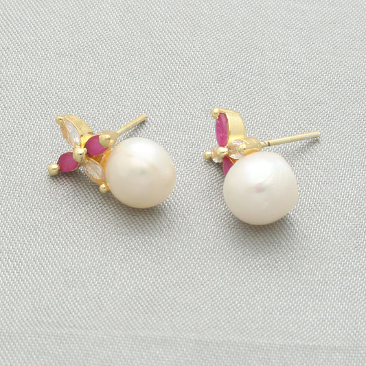 J Pearls Jasmine Pearl Earrings - Swadesiicart